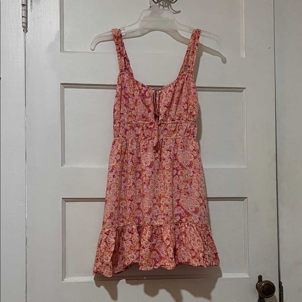 Floral Pink Sleeveless Dress